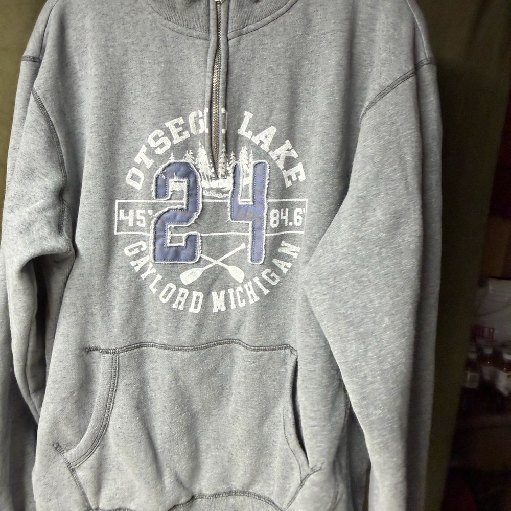 Blue 84 Gray Otsego Lake Men's Sweatshirt
